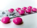 Pink pills Royalty Free Stock Photo