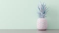 Pink pineapple on pastel wall background