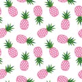 Pink pineapple with triangles geometric fruit summer tropical pa