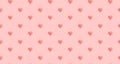 Pink pixel heart on pink background, seamless pattern