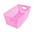 Pink plastic basket Royalty Free Stock Photo