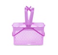 Pink plastic basket Royalty Free Stock Photo