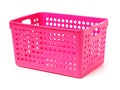 Pink plastic basket Royalty Free Stock Photo