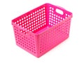 Pink plastic basket Royalty Free Stock Photo