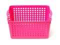 Pink plastic basket Royalty Free Stock Photo