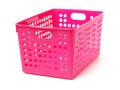 Pink plastic basket Royalty Free Stock Photo