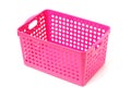 Pink plastic basket Royalty Free Stock Photo