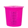 Pink plastic basket for washing Royalty Free Stock Photo