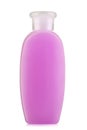 Pink Plastic Bottle for Shampoo, Liquid Soap or Lotion. Close - up Isolated on a White Background. File contains clipping path Royalty Free Stock Photo