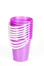 Pink plastic buckets Royalty Free Stock Photo
