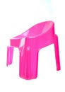 Pink plastic chair