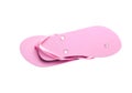 Pink plastic flip-flops isolated on a white background Royalty Free Stock Photo