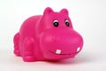 Pink plastic hippopotamus