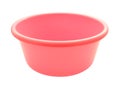 Pink plastic round bowl