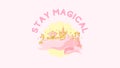 Pink Playful Fairytale Land Quote Desktop Wallpaper