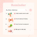 Pink Playful Daily Intentions Reminder Instagram Post
