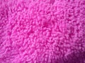 Pink plush material, wool with spools. Pink Teddy bear