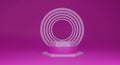 Pink podium 3d rendered Royalty Free Stock Photo