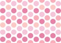 Pink polka dotted design background