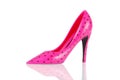 Pink polka dot high heel