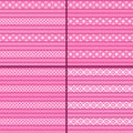 Pink polka dot striped pattern