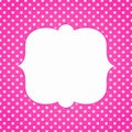 Pink polka dots invitation card Royalty Free Stock Photo