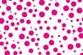 Pink polka dots pattern walpaper concept geometric circle shape vector background for web and print