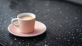The pink coffee cup.AI generated image Royalty Free Stock Photo