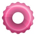 Pink pool ring icon, cartoon style Royalty Free Stock Photo