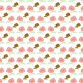 Pink poppy floweers pattern. Royalty Free Stock Photo