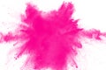 Pink powder explosion. Pink dust splash. Royalty Free Stock Photo