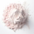 Pink Powder Pile On White Background - Marina Abramovi Style Royalty Free Stock Photo
