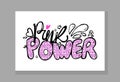 Pink Power Colorful Graffiti Vector Illustration
