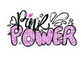 Pink Power Colorful Graffiti Vector Illustration