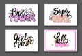 Pink Power Super Girl Gorgeous Graffiti Stickers