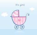 Pink pram for girl