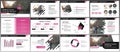 Pink presentation templates elements on a white background. Royalty Free Stock Photo