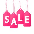 Pink price tags Royalty Free Stock Photo