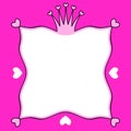 Pink Princess Frame Party Invitation Card Royalty Free Stock Photo