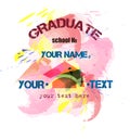 Pink print to prom or graduate vector