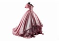pink prom dress isolated, no model, dress on mannequin