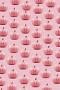 pink pumpkins on a pink background, AI generated