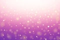 Pink purple abstract bokeh background with snowflakes. Christmas background Royalty Free Stock Photo