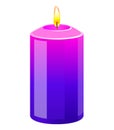 Pink purple aroma candle