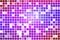 Pink purple blue occasional opacity mosaic over white