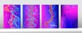 Pink Purple Blue Punk Vector Cover Design. Abstract Equalizer Music Background Futuristic Royalty Free Stock Photo