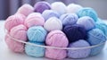 pink, purple and blue yarn Royalty Free Stock Photo