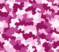 Pink & Purple camouflage seamless pattern Royalty Free Stock Photo