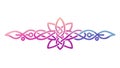 Pink Purple Celtic Knot Gradient Border Element, vector design Generative AI Royalty Free Stock Photo