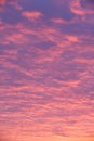 Pink and purple clouds at sunset